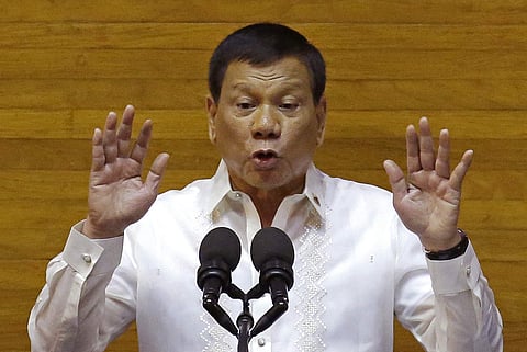Philippines President Rodrigo Duterte to speak at the event at the main base of the 10,000-strong Moro Islamic Liberation Front.   (Photo | AP)