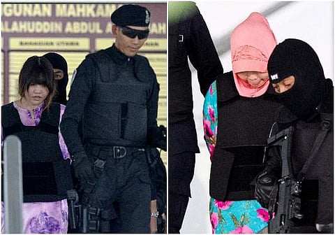 The two women accused of killing Kim Jong Nam: Indonesian Siti Aisyah (L) and Vietnamese Doan Thi Huong (R). (AP Photos)