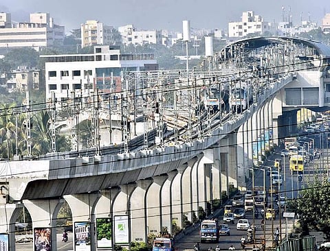 A view of the Nagole Mertro Rail station | Vinay Madapu