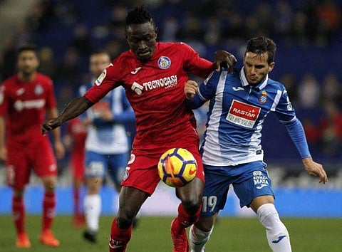 Moreno scored from close range after a free kick cross into the area in the 55th minute at RCDE Stadium in Barcelona. | Picture Courtesy: @RCDEspanyol