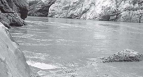 The Siang river has turned muddy due to China’s alleged tunnel