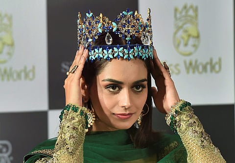 Miss World 2017 Manushi Chhillar at a press conference in Mumbai | PTI