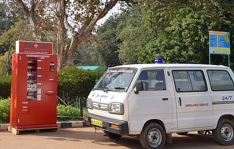 EPS  file image of an ambulance used for representational purpose only.