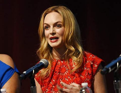 Actress Heather Graham takes part in the Women in Film Speaker Series' 'Sexual and Gender Abuse in the Workplace' panel discussion.