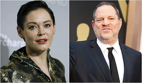 Rose McGowan and Harvey Weinstein