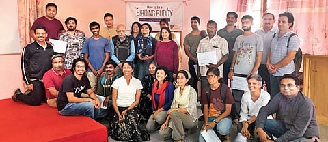 Members of Early Bird along with participants at the Birding Buddies  workshop in Bengaluru