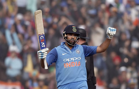 Stand-in skipper Rohit Sharma blasted a record third ODI double century to lead his side to a commanding 392 | AP