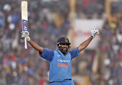 Rohit's 208 not out against Sri Lanka today is the second highest individual score by a captain in ODIs | AP