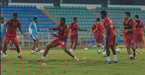 FC Goa players during a practice session (Twitter/FC Goa)