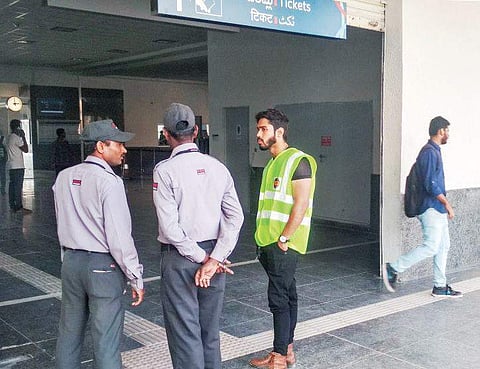 L&T MRHL hires 30 bouncers for crowd management  at metro stations in Hyderabad