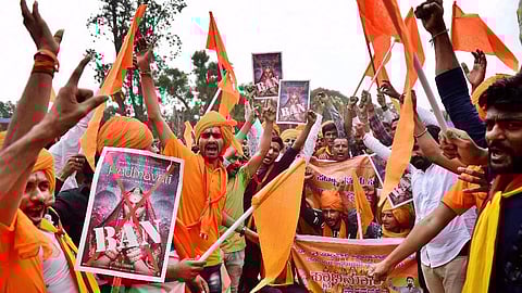 Karni Sena protesting against Sanjay Leela Bhansali's film, 'Padmavati'. (File | PTI)