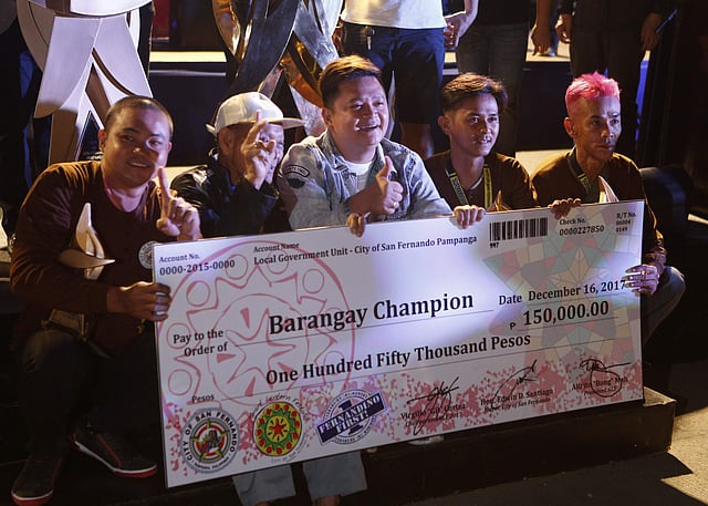 The giant lantern creatively led by master lantern maker Teddy Aguilar once again, for the fourth consecutive time, took home the championship trophy.  (Photo| AP)