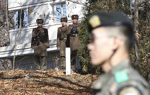 South Korea says on Thursday, Dec. 21, 2017, it has fired 20 rounds of warning shots as North Korean soldiers approached a military demarcation line at the border after their comrade defected to South Korea. | AP