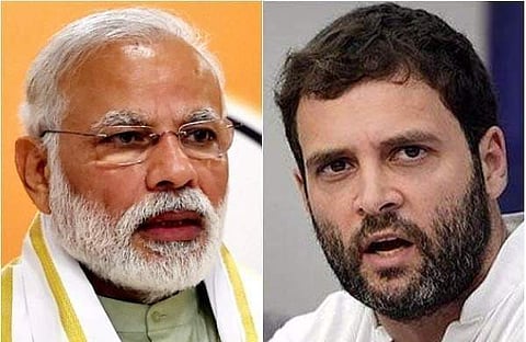 Prime Minister Narendra Modi and Congress president Rahul Gandhi. (File photo)