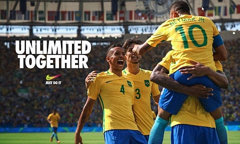 Brazil football team including superstar Neymar in one of Nike's ads (Twitter/Nike Soccer)