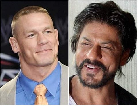 WWE star John Cena and Bollywood actor Shah Rukh Khan (File | Agencies)