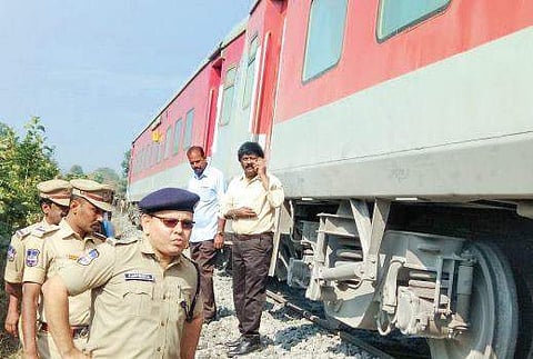 Nizambad-Tirupati-Rayalaseema Super Fast Express compartment derailed before Sirnnapally railway station in Nizamabad district on Saturday | Express