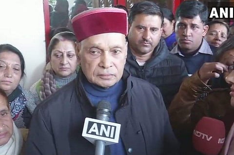 BJP's chief ministerial face in the Himachal Pradesh polls Prem Kumar Dhumal had suffered shock defeat. (File | ANI)