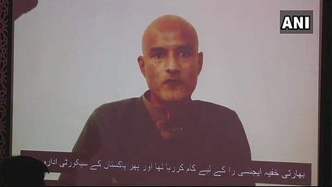 Kulbhushan Jadhav in a screengrab from the video. (Twitter Photo