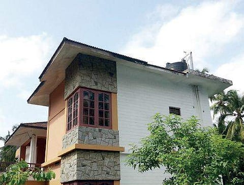 The house made using interlocking cement bricks