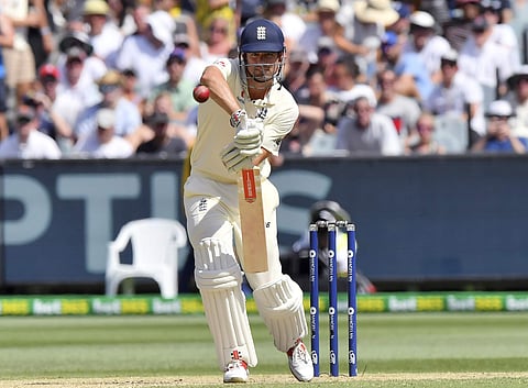 England's Alastair Cook bats against Australia during the second day of their Ashes cricket test match in Melbourne, Australia, Wednesday, Dec. 27, 2017. (AP)