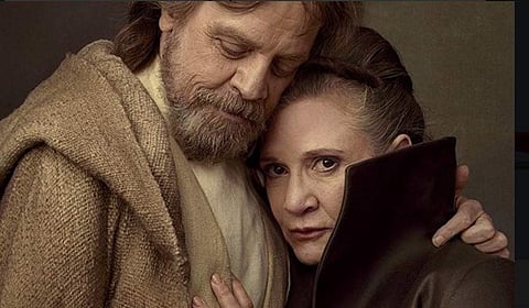 Mark Hamill and Princess Leia as Luke Skywalker and Princess Leia | Twitter