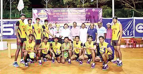 SRM University won the South Zone Inter-university men’s volleyball tournament