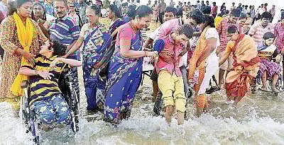 People with disability having a day out at the Marina to mark World Disability Day in the city on Sunday | Martin Louis