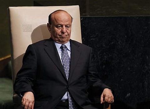 President Abedrabbo Mansour Hadi called on Yemenis to unite against the Iran-backed insurgents.(Photo | AP)