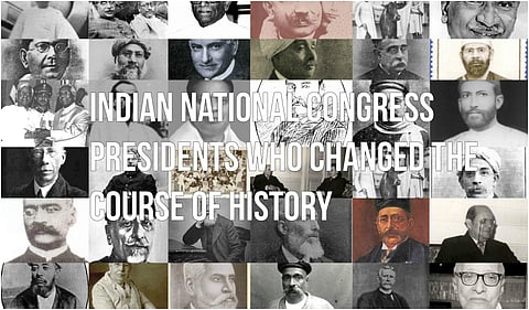 Here are 16 of the 58 Indian National Congress Presidents over the ages who were instrumental in altering the course of freedom struggle as well the direction of the political party. (Graphics | Aamir)