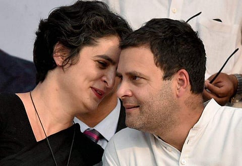 Priyanka Gandhi and brother Rahul Gandhi. (File Photo)