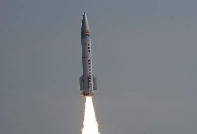 Prithvi missile is capable of killing an incoming missile with a strike range of around 2,000 km outside the earth’s atmosphere. | Express Photo Service