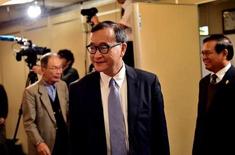 Cambodia's main opposition Cambodia National Rescue Party president Sam Rainsy. (File photo | AFP)