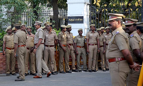 Police protection infront of Raj bhavan in the city | File photo- EPS