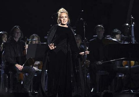 Singer Adele at the Grammys. (Photo | AP)