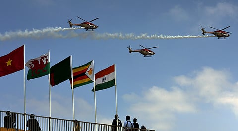 The five-day of 11th edition of the Aero India 2017 airshow was inaugurated by Defence Minister Manohar Parrikar at Air Force Station Yelahanka Tuesday morning. (Vinod Kumar T | EPS)