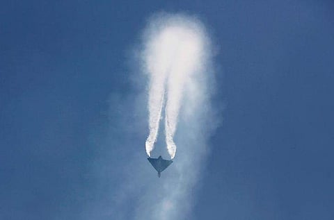 An Indian Air Force (IAF) light combat aircraft 'Tejas' performs during the Indian Air Force Day celebrations at the Hindon Air Force Station on the outskirts of New Delhi, India, October 8, 2016. (File | Reuters)