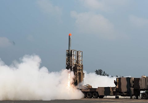 Nirbhay missile being test fired from the ITR off Odisha coast. | Express File Photo