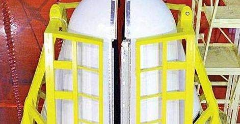 PSLV-C37 containing all 104 satellites inside, being closed with heat-shield