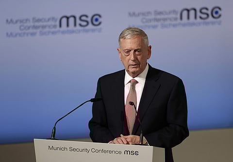 U.S. Defense Minister Jim Mattis speaks during the Munich Security Conference in Munich, southern Germany, Friday, Feb. 17, 2017. (Photo | AP)