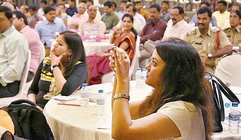 Participants at the state-level consultation meet on child marriages held in Vijayawada on Thursday | P Ravindra Babu