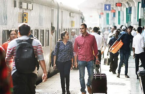 Vikas and Neha Pathak, who work in the banking sector.(R Satish Babu | EPS)