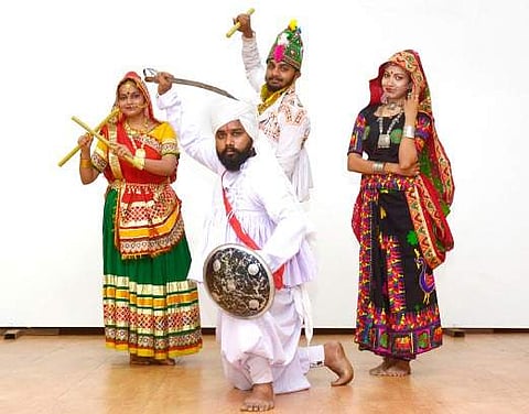 Gujarati folk artists who will be performing in the National Folk Festival  Manu R Mavelil