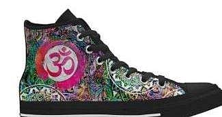 The website yeswevibe.com allegedly sold shoes with the Om symbol. | Picture Courtesy: ANI