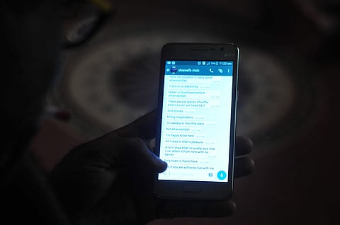 Messages sent by Islamic State recruit Hafeesudeen before his death in Afghanistan. | EPS