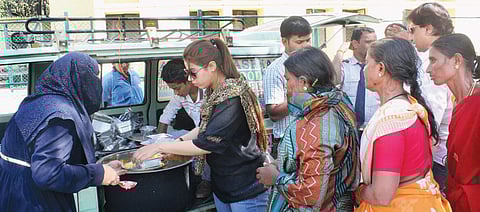 The food bank has pick-up vans to collect food from individual donors and others;