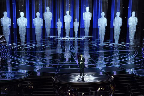 Host Jimmy Kimmel speaks at the Oscars on Sunday, Feb. 26, 2017, at the Dolby Theatre in Los Angeles. (Photo | AP)