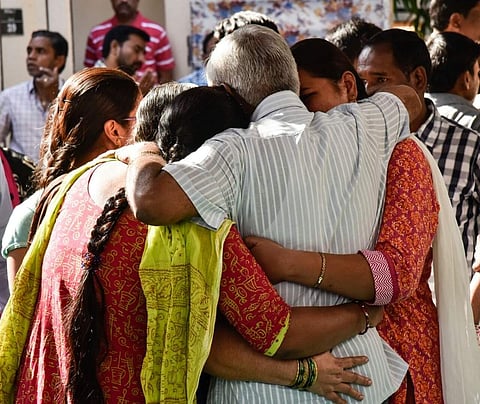 Srinivas Kuchibhotla and his colleague Madasani from Warangal district in Telangana were working as aviation programme managers in the US. (EPS | Vinay Madapu)