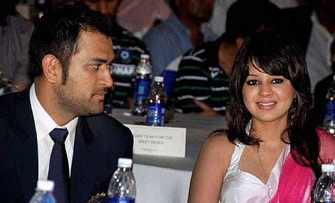 Indian Cricketer MS Dhoni and his wife Sakshi Dhoni (File|PTI)