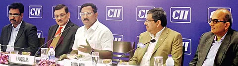 Minister for School Education addressing the CII Southern Regional Council, in the city on Saturday | Shrikrishna